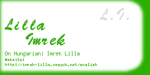 lilla imrek business card